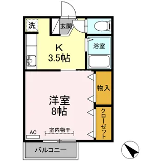 コーポ アネシス【2階】の間取り