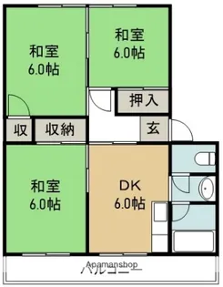 青藍コーポⅡ【301号室】の間取り