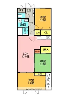 ダイアパレス新蔵【2階】の間取り