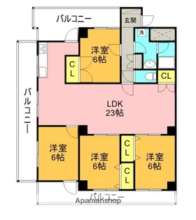 ガーデンヒルズ住吉Ⅰ【5階】の間取り