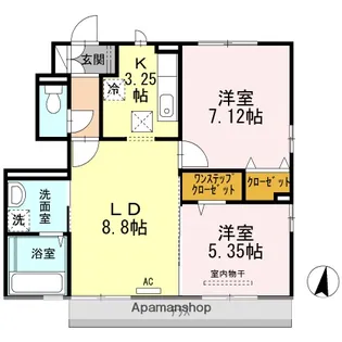 コスモスクエアⅡB棟【101号室】の間取り