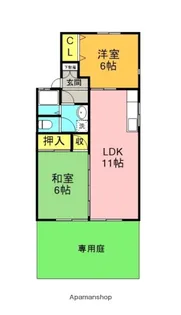 コーポマルハ【A101号室】の間取り