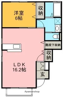 ナトゥラヴィータ六番館【102号室】の間取り