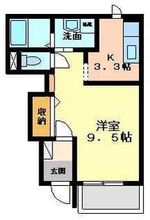 カネウロコ 北矢三【106号室】の間取り