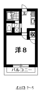 エクセルコーポ【201号室】の間取り