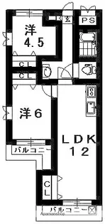 早内マンション【306号室】の間取り