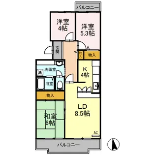 グレースソシア【2階】の間取り