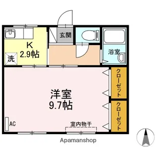新浜マンション【1階】の間取り