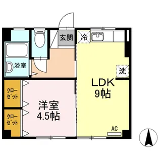 新浜マンション【3階】の間取り