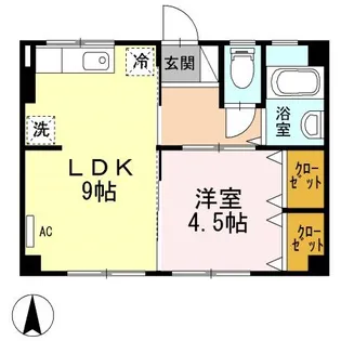 新浜マンション【3階】の間取り