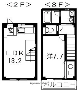 CREST新浜【A-2号室】の間取り