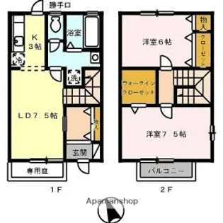 ウィルコート川内【C-5号室】の間取り