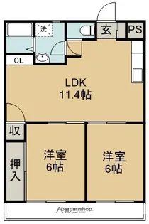 プレジデントハイツ新浜【3階】の間取り