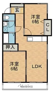プレジデントハイツ新浜【3階】の間取り