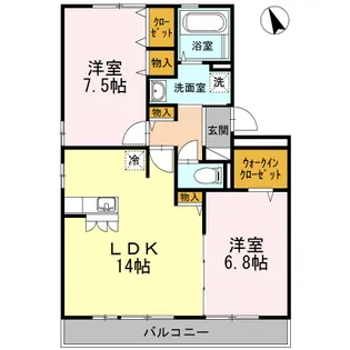 リヴェール北島【3階】の間取り