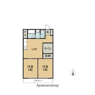 コーポ林第2【501号室】の間取り