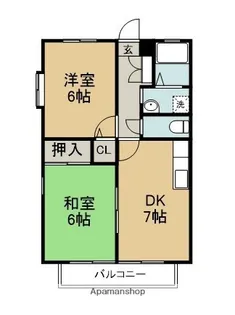 エザンス中谷【2階】の間取り
