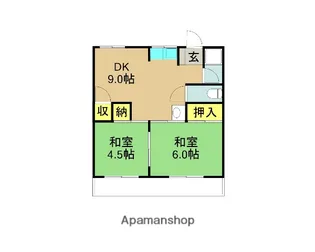 鳥田マンション【5号室】の間取り
