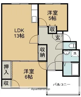ギャラック国府Ⅲ【301号室】の間取り