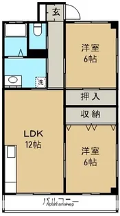 ガーデンコート・パミエC【2階】の間取り