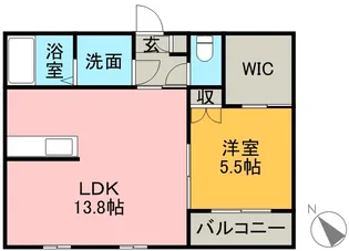 クラヴィエM2【1階】の間取り