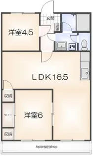 東洋ハイツ【4階】の間取り