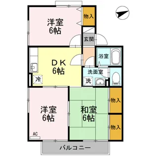 セジュール国府【1階】の間取り