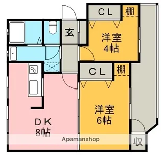 第2ますやマンション【102号室】の間取り