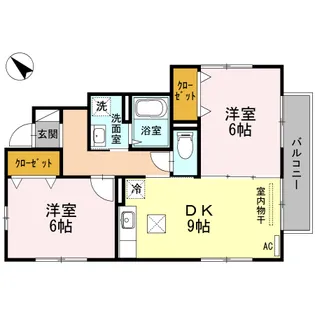 グランモア北浜【1階】の間取り