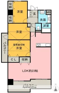 ダイアパレス中前川【201号室】の間取り