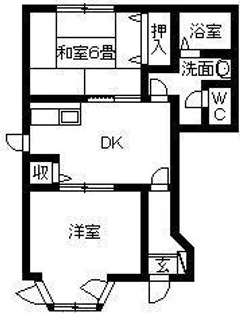 カトレア【1階】の間取り