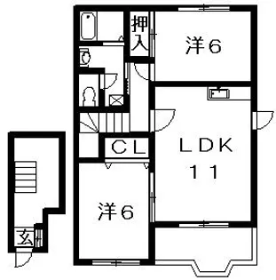 ファー イースト【2階】の間取り