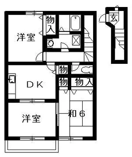 ロイヤル雑賀【2階】の間取り