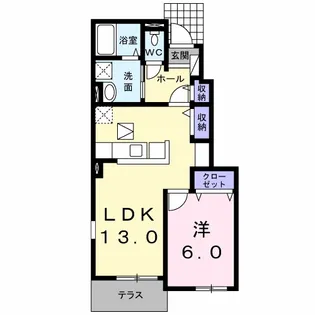 フォンテーヌ ドール【1階】の間取り