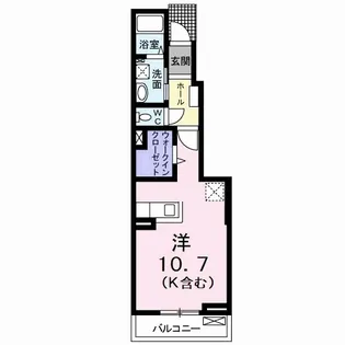 コーポ・ソレイユ【1階】の間取り