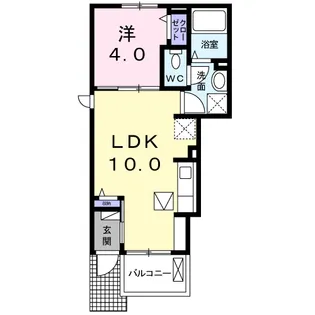 クラール南矢三A【1階】の間取り