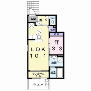 ボヌール B【1階】の間取り