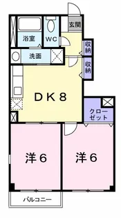 サザン・ヴィアーレB【1階】の間取り