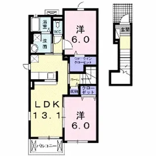 ワンピース【2階】の間取り