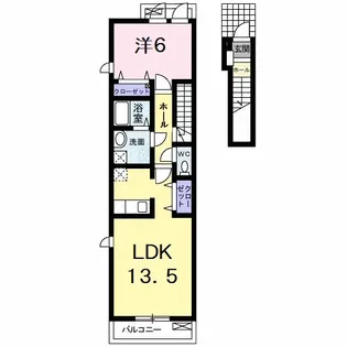 メゾン コモド C【2階】の間取り