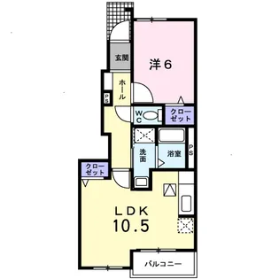 サニーサイドUP【1階】の間取り