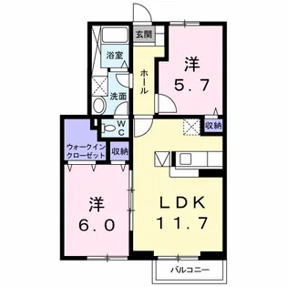 カサ モデルナ Ⅰ【1階】の間取り