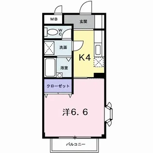 カーザ・モラエス【1階】の間取り