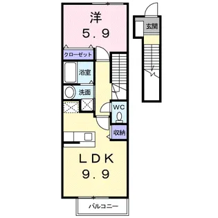 アルト・アルベロC【2階】の間取り