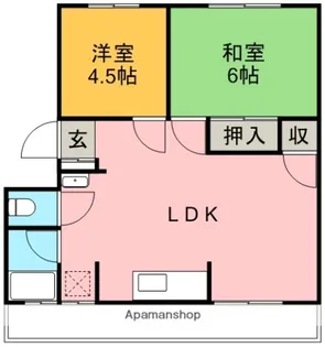 グランヴェール名東【405号室】の間取り