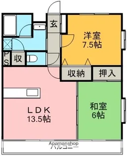 メゾンサンテラスB棟【3階】の間取り