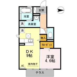 1LDKの間取り画像