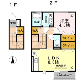 ベイ クレスト【2階】の間取り