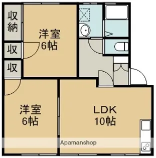 グリーンシャトーラピュタ【202号室】の間取り