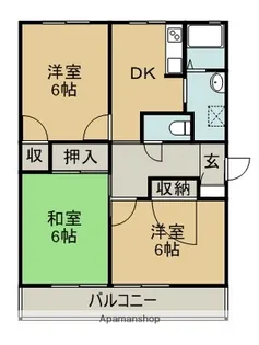 グリーンシャトールミエール【1階】の間取り